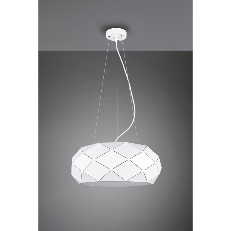 Neasa  3 - Light Drum Pendant, White