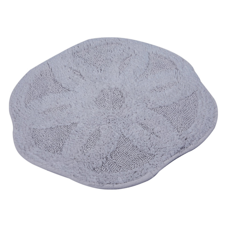 Atmore Cotton Non-Slip Non-Slip Bath Mat, Grey