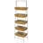 63.75" H X 21" W - 5-Tier Wicker Basket Food Display With Metal Frame