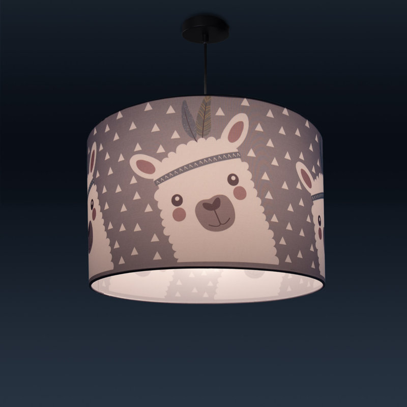 Drum pendant lamp 1-light Jordi, Mint, Black