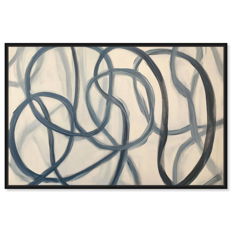 Toile éternelle «I Loop» par Art Remedy, H 11 po x l 16 po, Noir, Cadre flottant