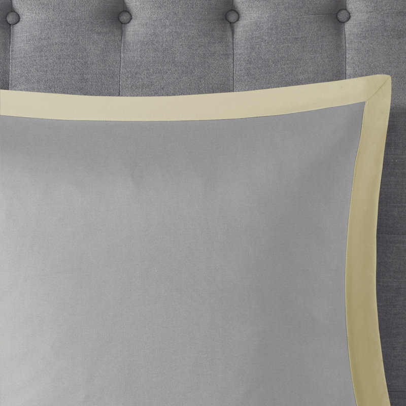 Shawnee Yellow and Gray 8-Piece Queen Microfiber Comforter Set