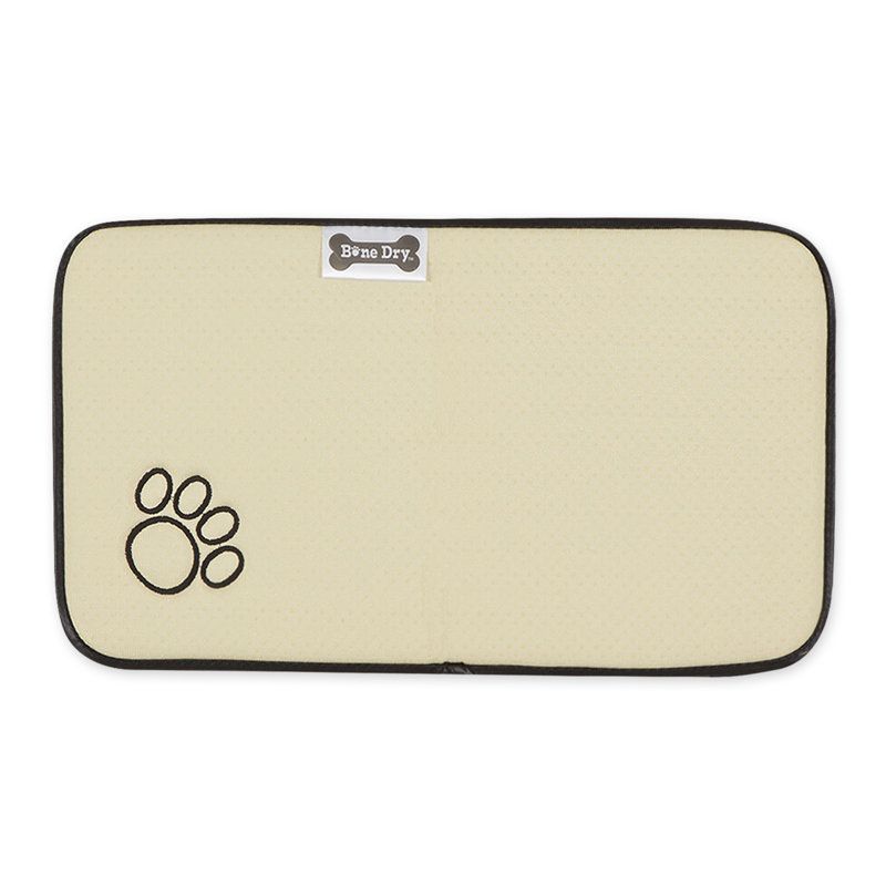 Lit rayé pour animaux en polyester, Brun