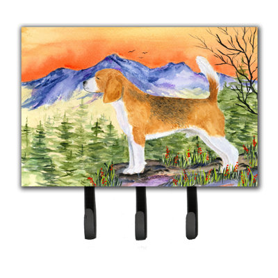 Porte-laisse beagle et crochet à clé