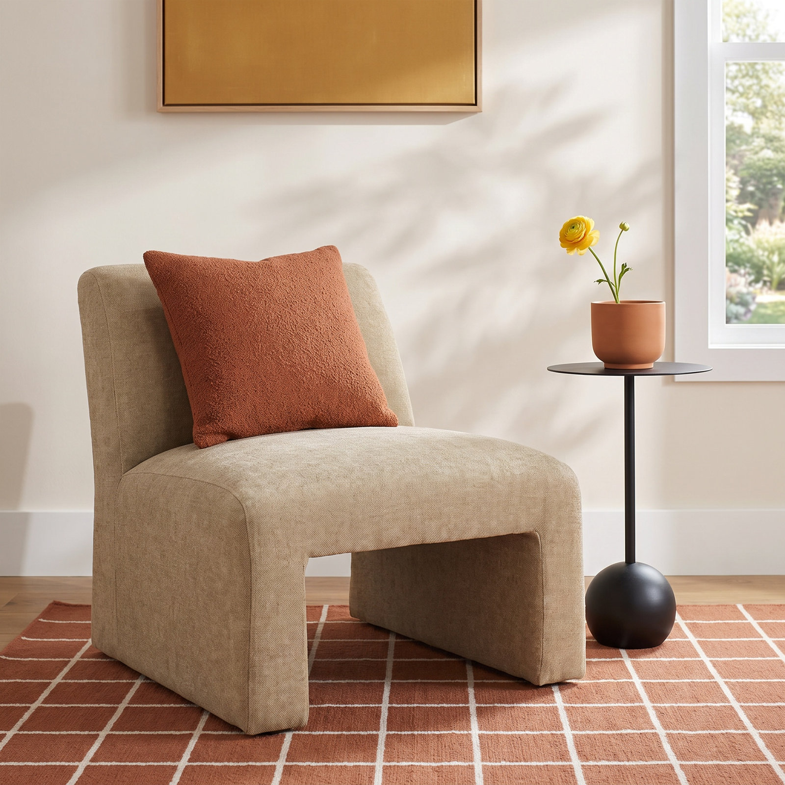 Linen Club Chair
