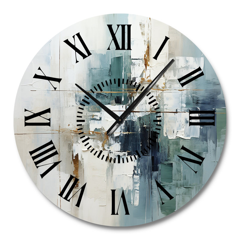 Horloge murale Subtle Serenity I - Abstract Collages, Grand