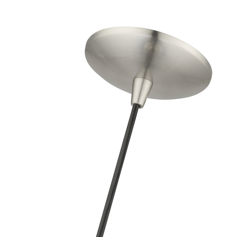 Luminaire suspendu en forme de cloche à 1 lumière, Nickel brossé