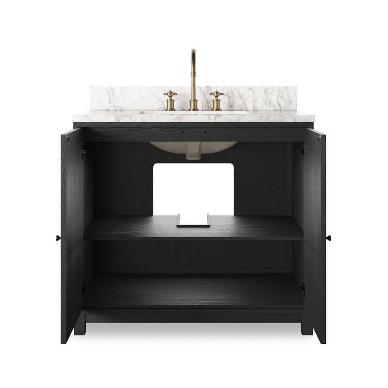 Sonata Single Bathroom Vanity, 36", Noir