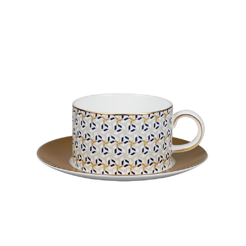 Service à thé Elegance In Porcelain - ensemble de tasses à thé 220Cc (1 tasse et 1 soucoupe)