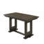 7 pièces rectangulaire 18 "table à manger à tréteaux et base piédestal beige capitonné à boutons capitonnés en bois contemporain moderne, extensible-905617557