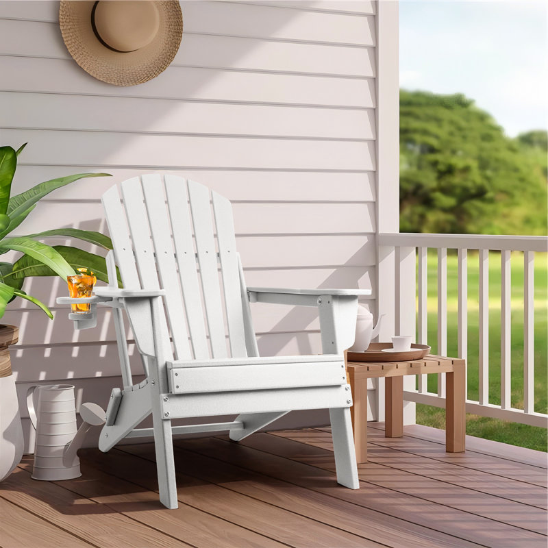 Chaise Adirondack pliante Uniopolis, Blanc