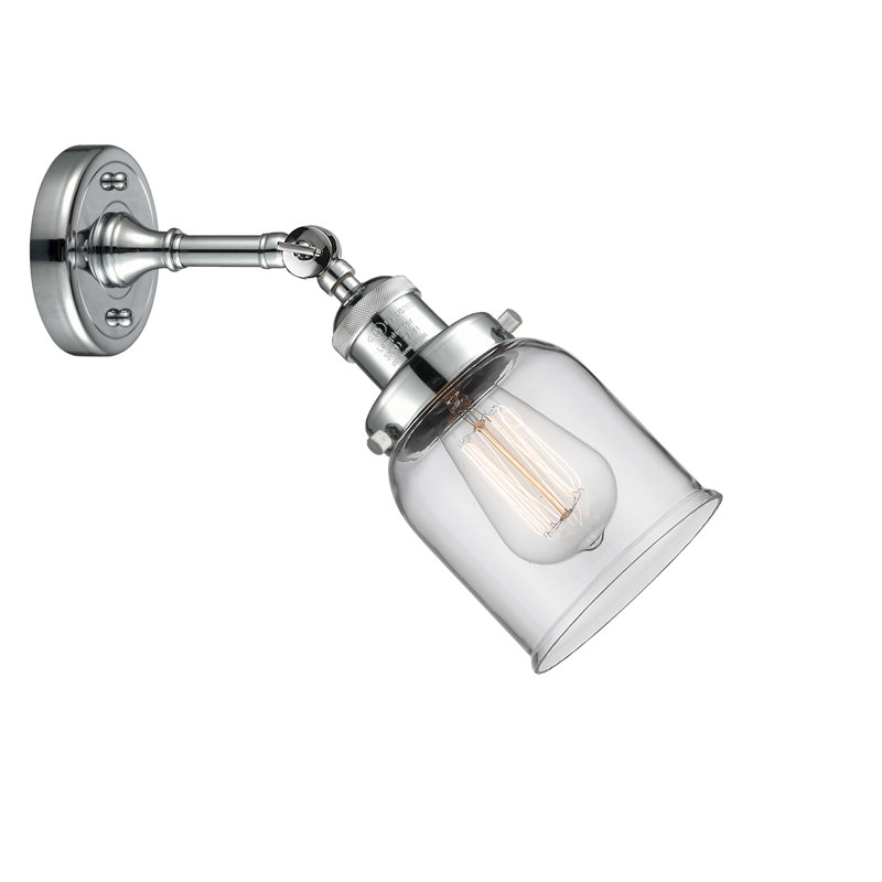 Applique murale à bras 1 lumière Fullerton, H 10 po x l 5 po, Chrome poli