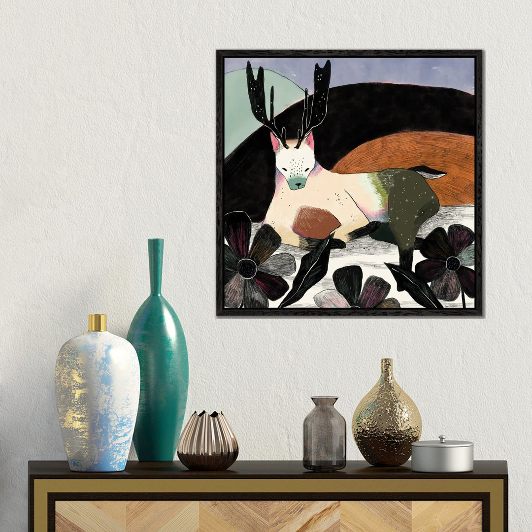 Deer Wolf von Sweet Omens - Galerie-verpackte Leinwand Giclée