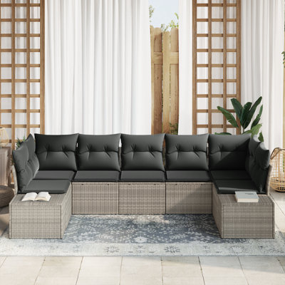 289cm Wide Patio Sofa with Cushions