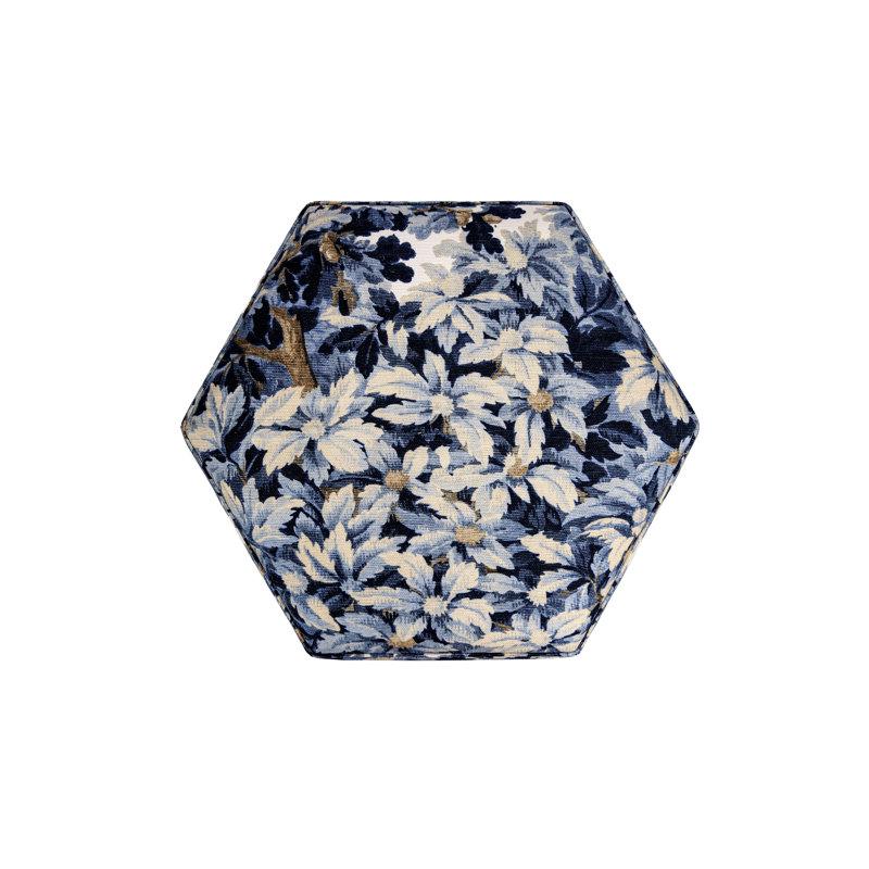Cotton Ottoman, Blue