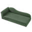 Canapé surdimensionné pour chiens de taille moyenne / grande - dossier moderne à vagues irrégulières, accoudoir simple, tissu en lin respirant de qualité supérieure, coussin moelleux et pieds en plastique bas - vert olive-1588852942