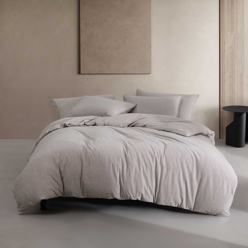 Ensemble de housse de couette Calvin Klein, Housse de couette simple + 1 taie décorative stan, Brun