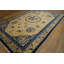 Antique Peking Chinese Medallion Blue Navy, Ivory 1900s Rug