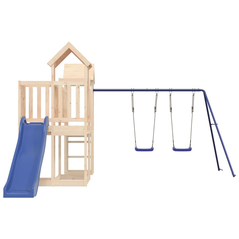 Fretwell Freeport Park Swing Set with 2 Swing(s), Brown