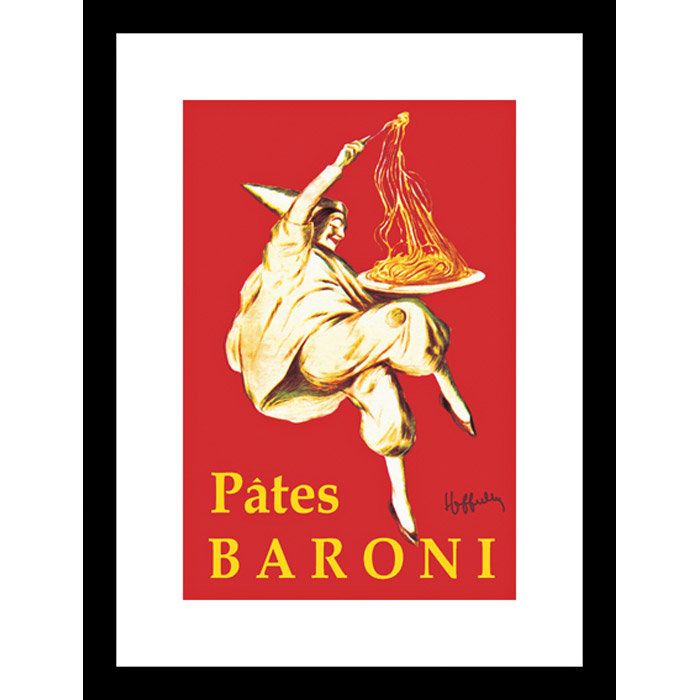 Pates baroni-impression de publicités, H 36 po x l 24 po x P 1,5 po