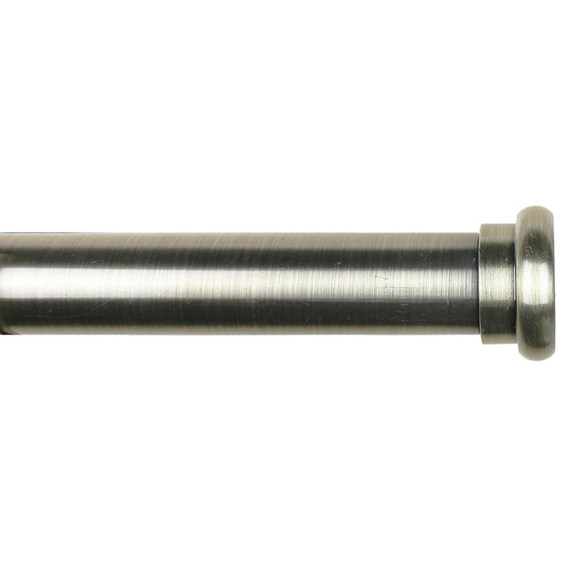 Tringle à rideaux simple ajustable 0,63 po Mummert, H 1 po x l 120 po x P 1 po, Laiton antique