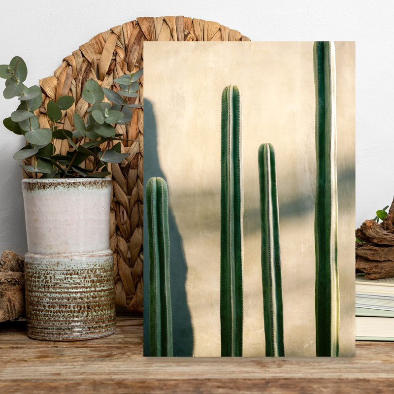 Oaxaca Shades of Green | Mexico travel photography Dramatic Abstract Cactus Nature City Wall Art Print 1 Piece Wrapped Canvas Wall Art