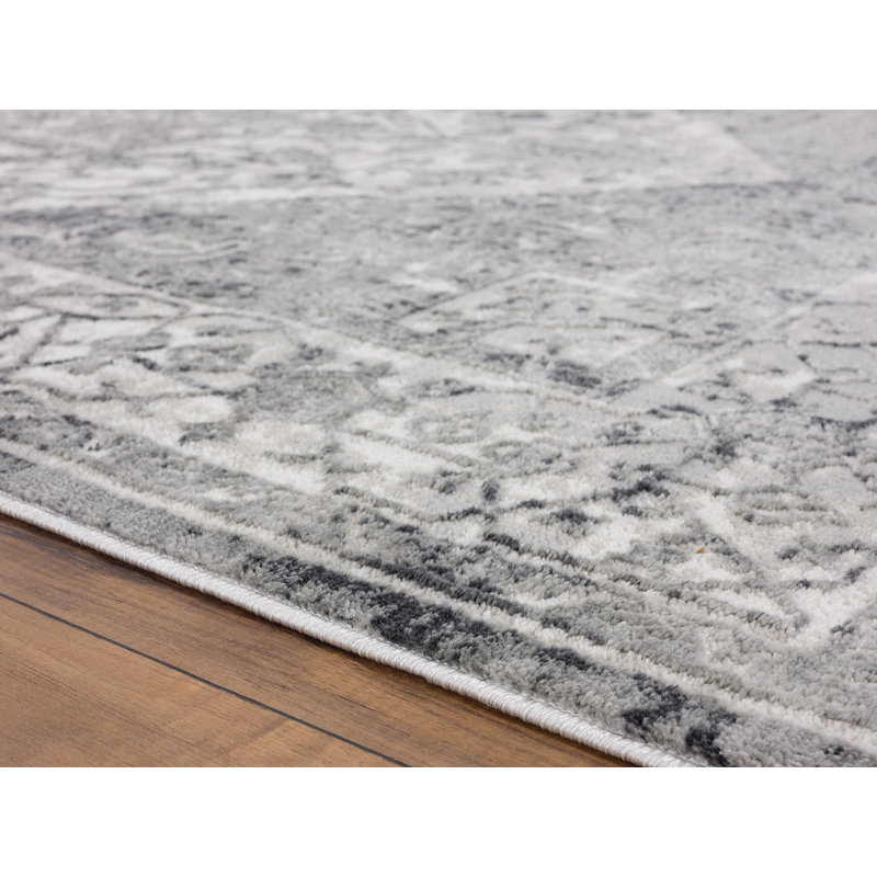 Tapis oriental gris, Rectangle 12 pi 6 po x 15 pi