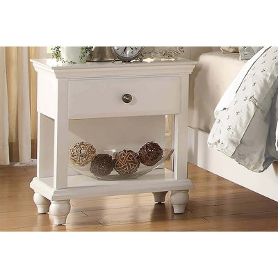 White Bed 2x Nightstands Panel Headboard Footboard Classic 3pc Bedroom Furniture Set