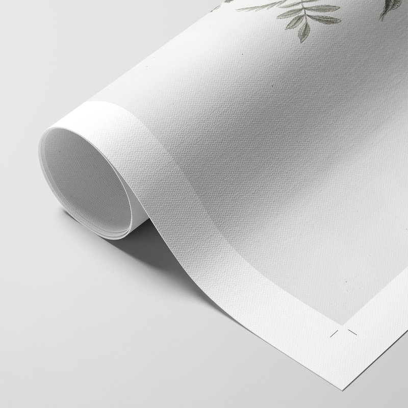 Imprimé floral rétro CXC - impression sur toile seulement - non encadrée, H 60 po x l 40 po