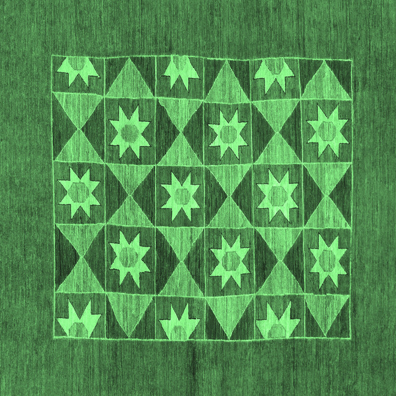 Lemaj Washable Geometric Indoor Rug, Square 6'