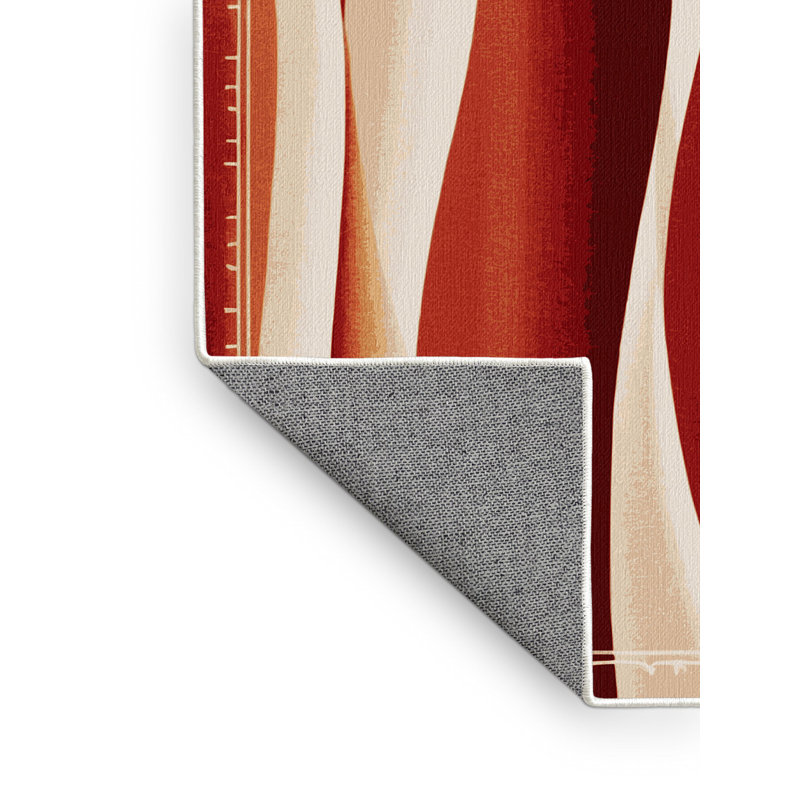 Terracotta Horizon Rug, Round 3'