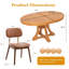 Ensemble de table de salle à manger extensible 5 pièces pour 4, table de cuisine ovale de 47 à 59 pouces avec 4 chaises de salle à manger rembourrées beiges, dossiers courbés, ensemble de mobilier de salle à manger moderne-540625402