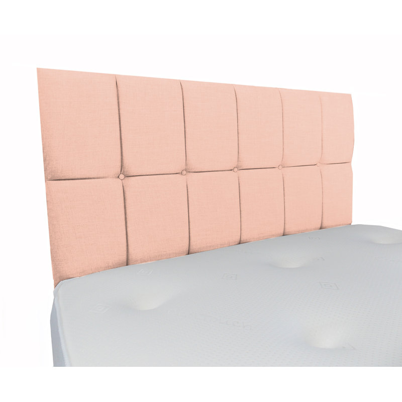 Fariz Upholstered Headboard, Small Single (2'6), Plush Velvet, Pink
