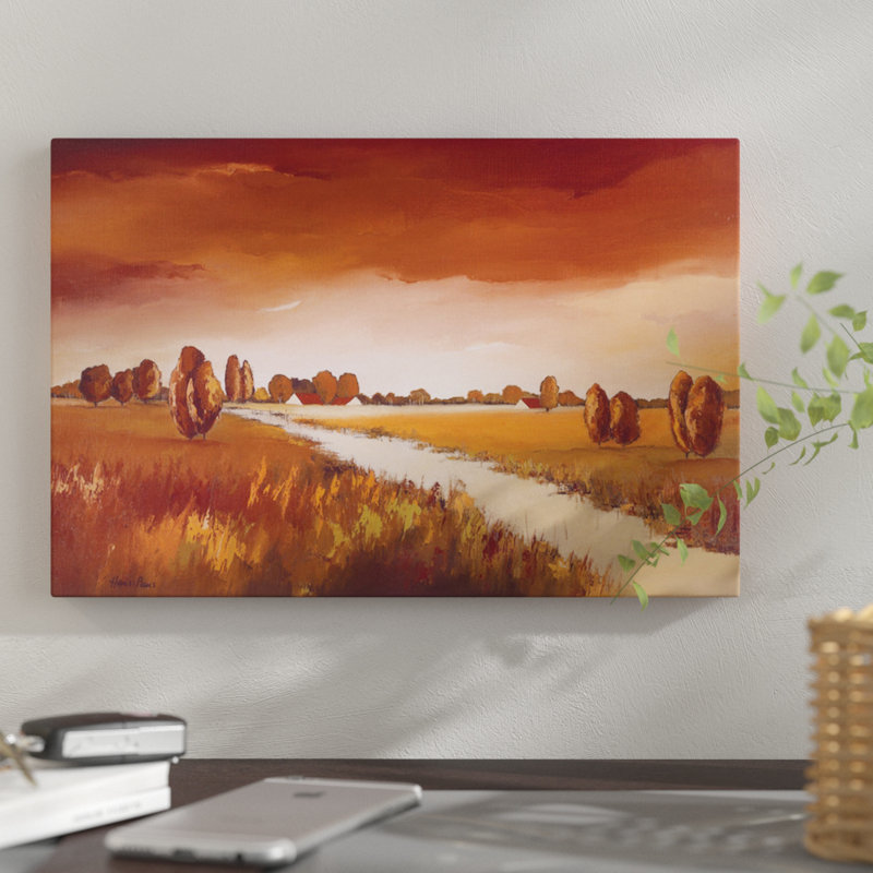 « down the river ii », impression sur toile, H 12 po x l 18 po x P 1,5 po, Toile tendue, Pas de tapis