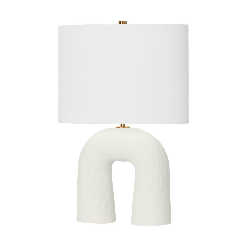 Mcconnell Ceramic Table Lamp, Matte White