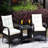 Outdoor Furniture 3 Piece : Sectional With Beige Back Cushions & Coffee Table - Seating Patio : For Use
