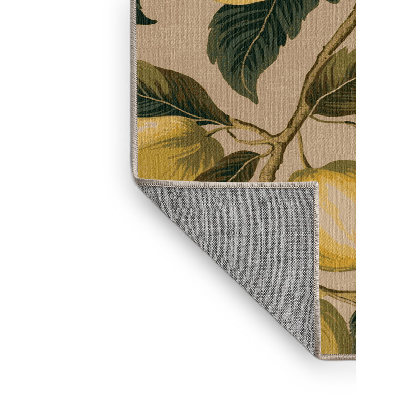 Washable Greengage Fruits Area Rug, Rectangle 8' x 12'