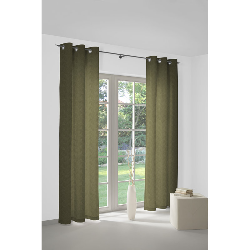 Torbole Room Darkening Curtain, 132cm x 335cm Drop, Moss Green