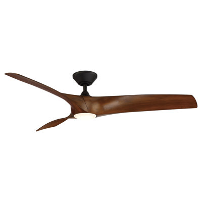 Zephyr 3 - Blade Outdoor/Indoor Smart Ceiling Fan with 2700K-3000K-4000K-5000K Selectable LED Light Kit and Remote Control Included, Works With Alexa and iOS or Android App
