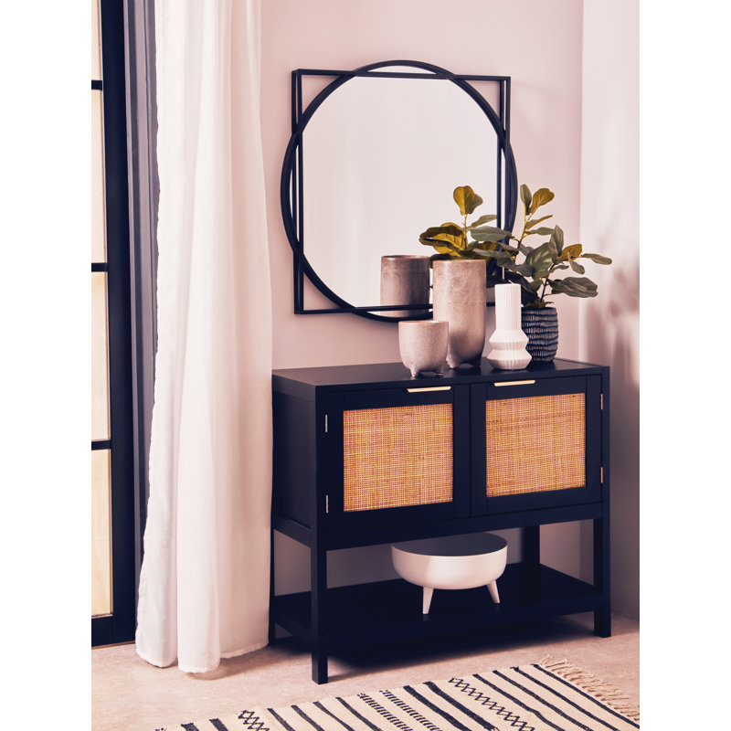 Achaius 2 - Door Rectangle Accent Cabinet, Gold, Black