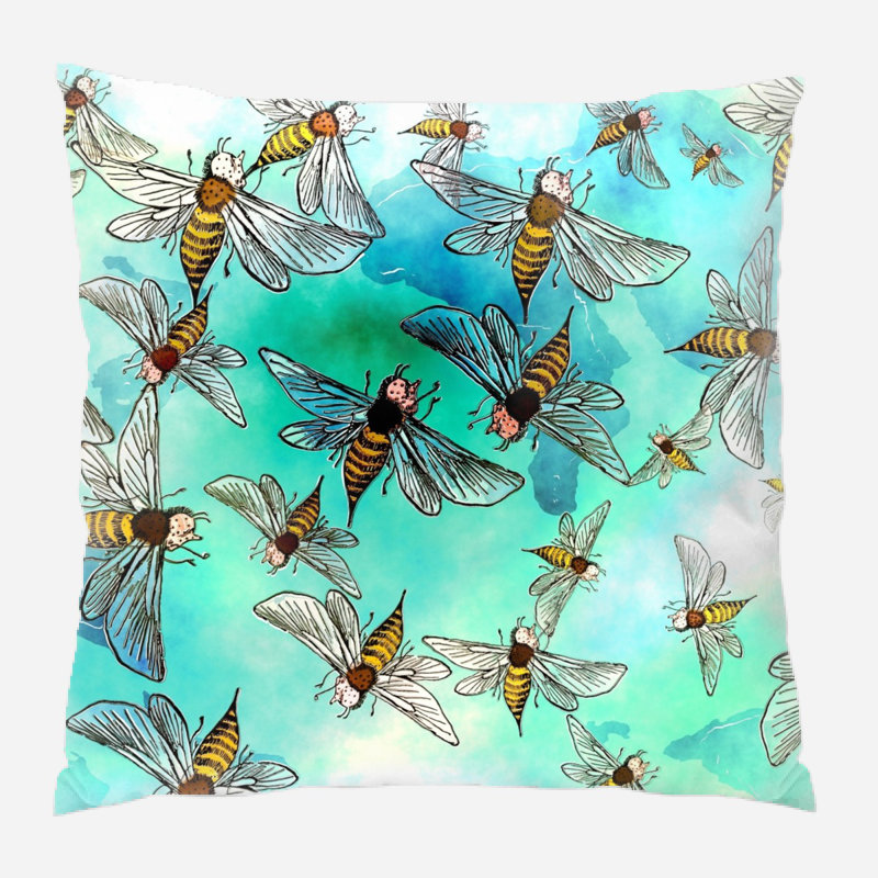 Elida Reversible Throw Pillow, Microsuede, Indoor