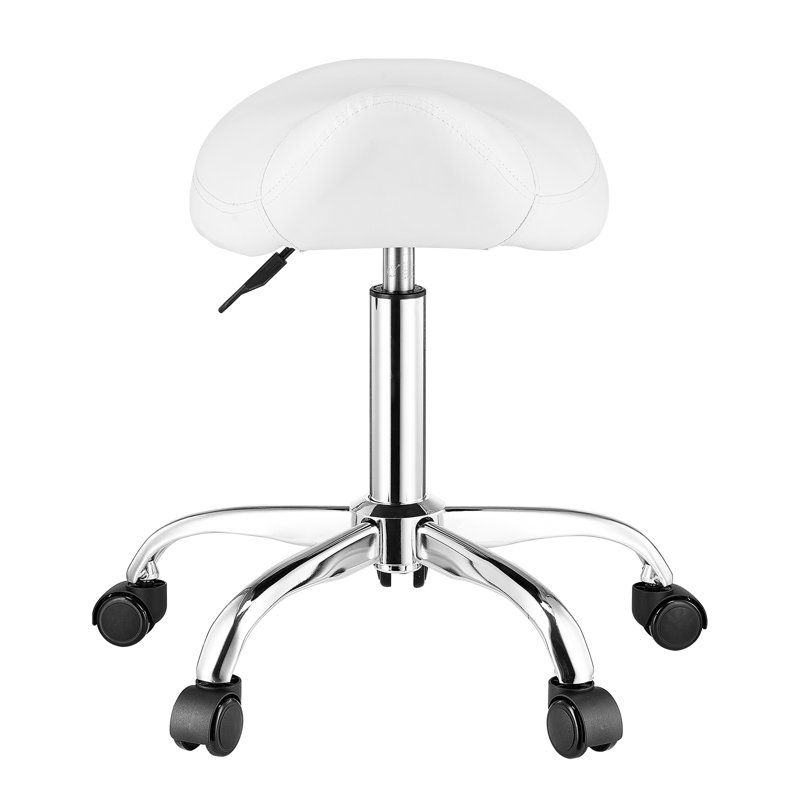 Tabouret Saddle, Blanc / Blanc