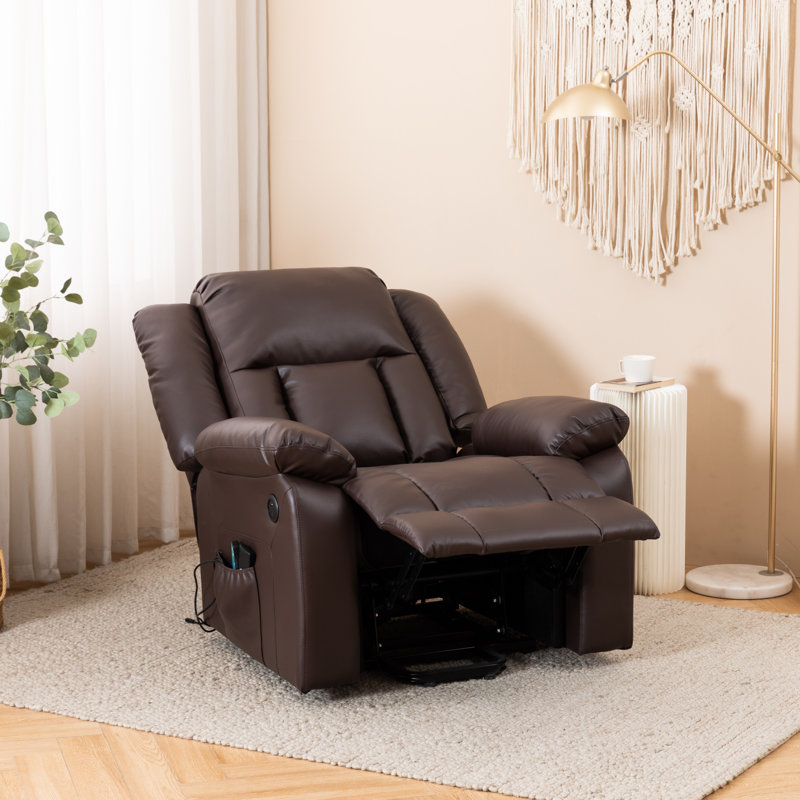 Fauteuil inclinable électrique de massage avec cuir PU de première qualité et confort amélioré pour une détente ultime
