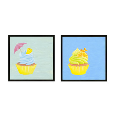 " Summer Cupcakes. Set Of 2 " by Katy Montica 2 - Pieces