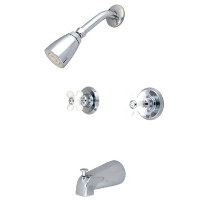 Kingston Brass Victorian Double-Handle Tub and Shower Faucet