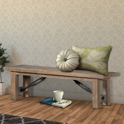 Banc en bois massif Kadie-Lei