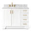 Ensemble de meuble-lavabo simple en bois massif 43 po Freitas blanc avec plateau en marbre de Carrare 0,75 po, gauche décalé, lavabo ovale-1596507138-1562859319-1562859312
