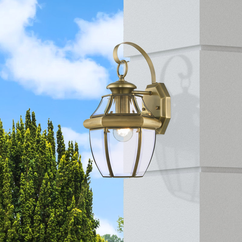 Alexavier Solid Brass Wall Light, Antique Brass
