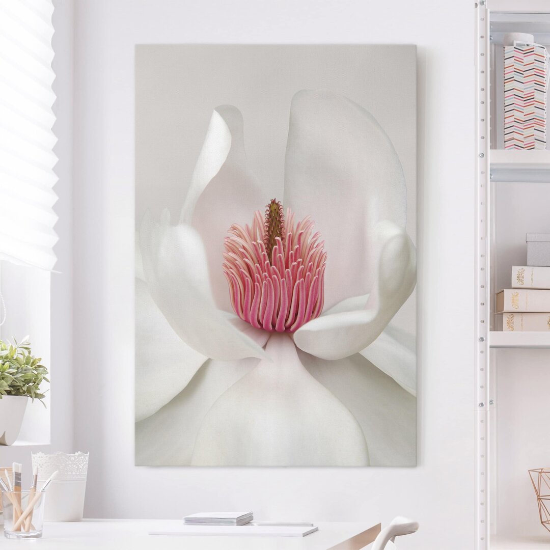 Leinwandbild Magnolie In Rosa