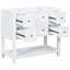 Armoire de salle de bain de style moderne 36 po, structure en bois massif, 4 tiroirs et 2 portes, espace de rangement spacieux-1571202633